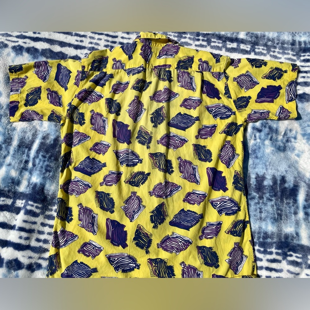 Vintage 90s Basic Elements Button Down Funky Shir… - image 3